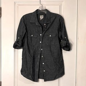 J.crew Chambray Perfect Shirt, Size XS